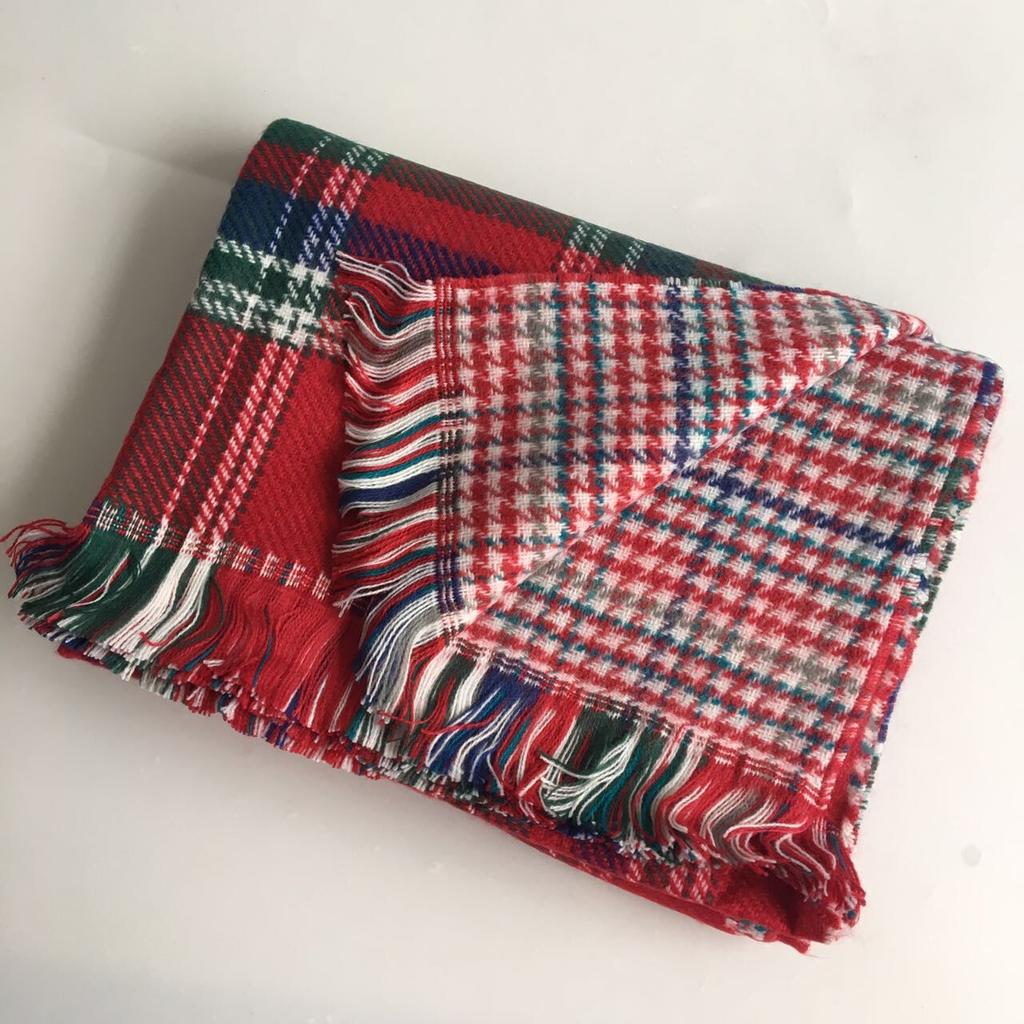 Autumn And Winter Double-Sided Acrylic Thickened sScarves Imitation Cashmere Striped Plaid Shawls And Scarves