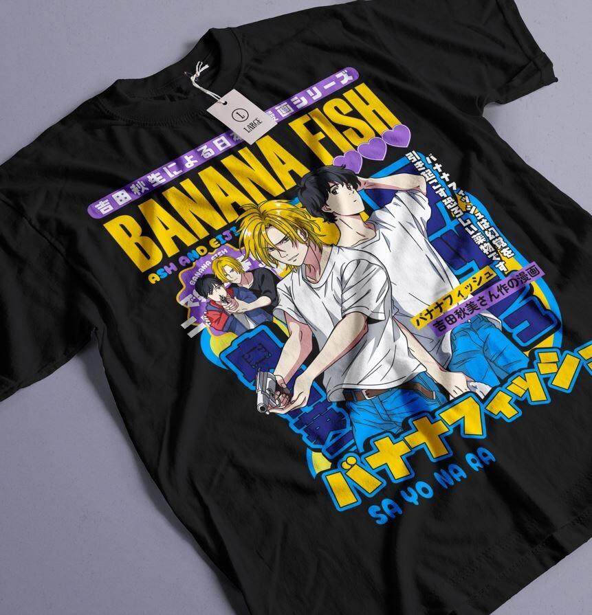 Banana Fish T-shirt Ash Lynx Eiji Okumura Card Anime New Shirt All Size