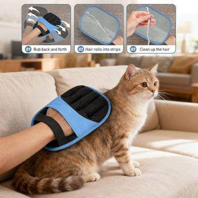 Reusable Pet Static Hair Removal Gloves Hair Removal Multifunctional Pet Hair Remover Brush Pet Grooming Gloves