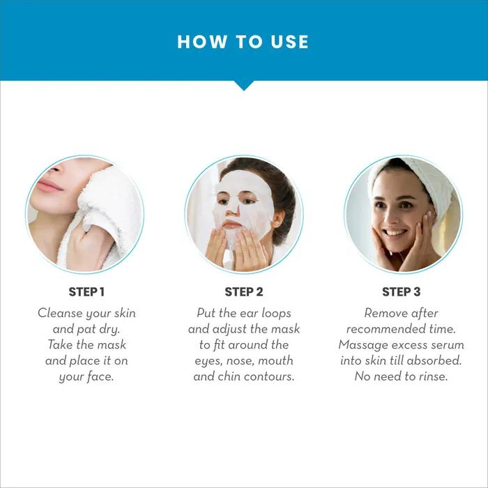 Wow Skin Science Salicylic Acid Natural Fiber Cupra Face Lifting Sheet Mask - Balances Sebum, Controls Acne, and Renews Skin, Pack of 5