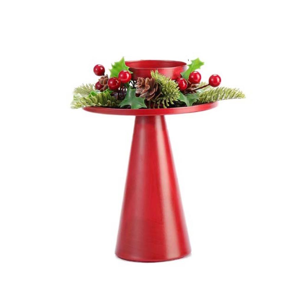 Reusable Christmas Candlestick Red Christmas Desktop Ornament Candle Container Candle Holder Gift