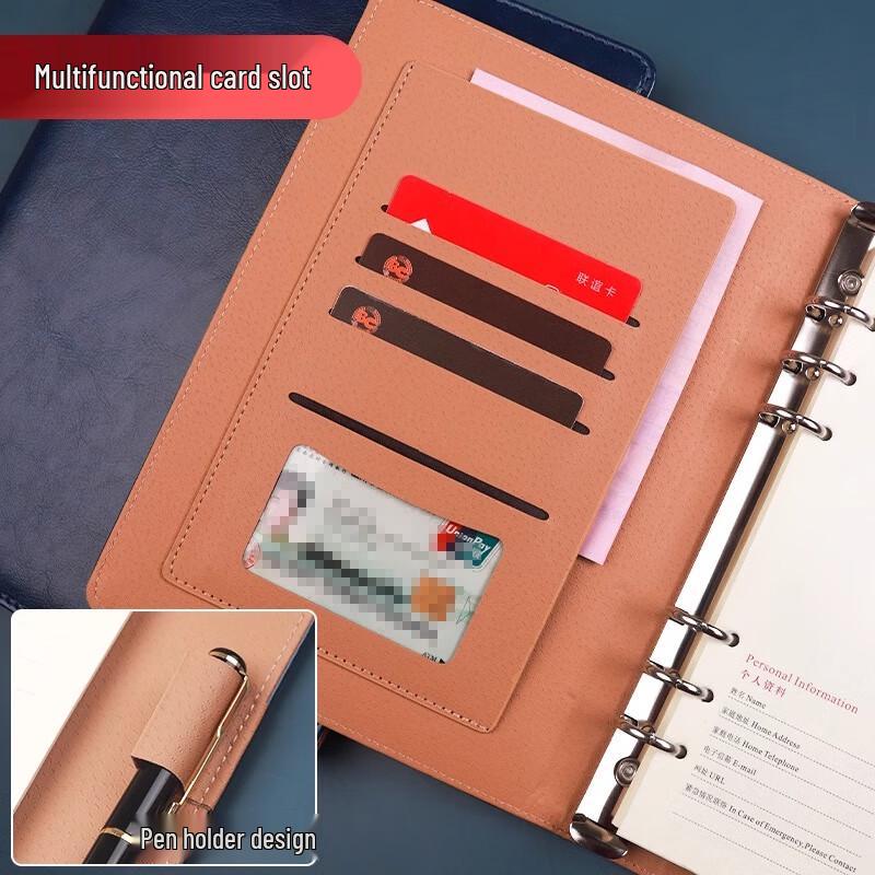 Xutong Simple Leather Loose-Leaf Notebook