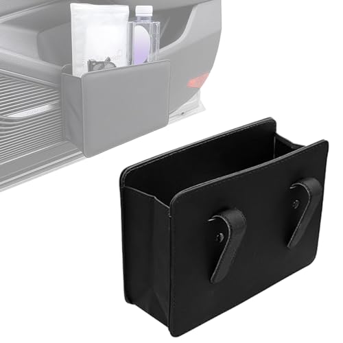 YAARUJEE Car Trash for Cars, Foldable, Storage, Small Items, Hanging, Black, Car Trash