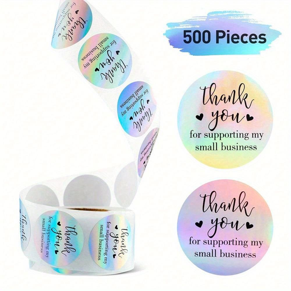 500pcs/Pack Assorted Laser 'Thank You' Stickers Back To School