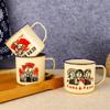 Miaopang Retro Quote Enamel Mug