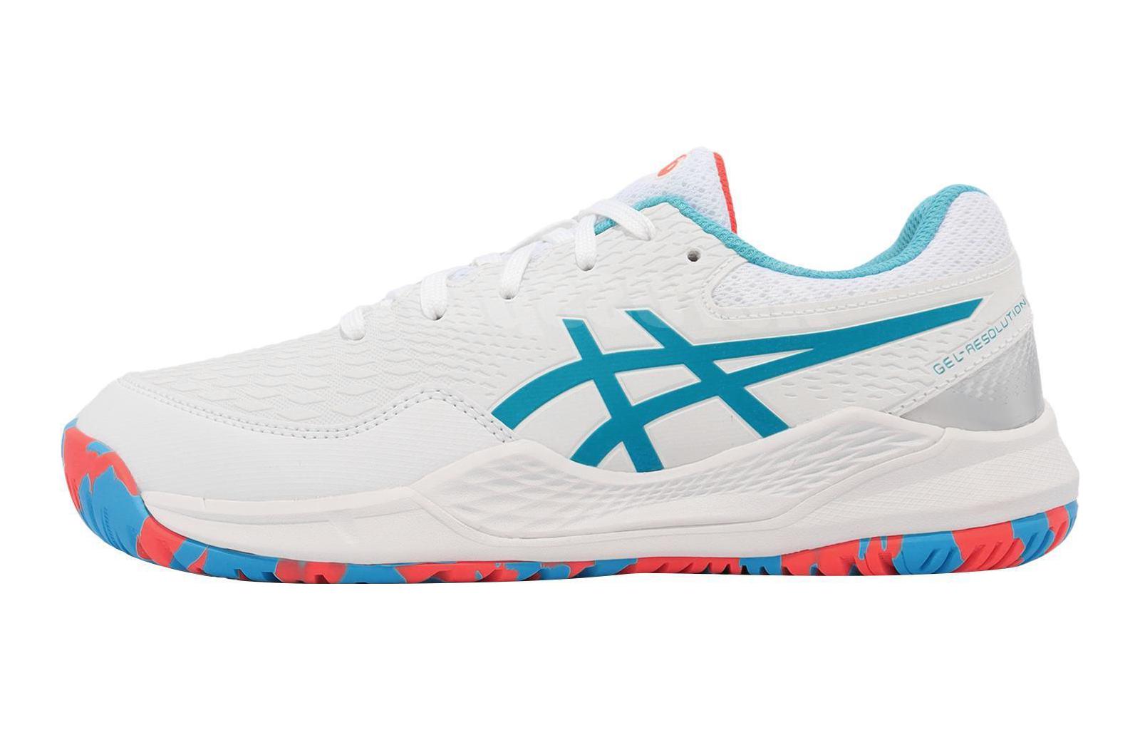 Asics Gel Resolution 9 Низкие Детские Тренировочные Кроссовки Бело-Синие Детские 1044A071-100 37.5