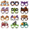 Pumpkin Witch Themed Paper Glasses Halloween Party Decoration Set Photo Props