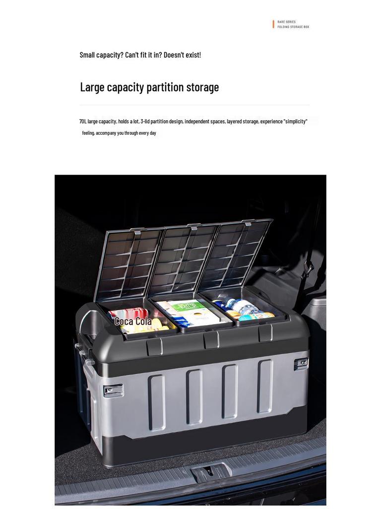 Large Foldable Car Trunk Organizer for Camping, Clothes, and Toys