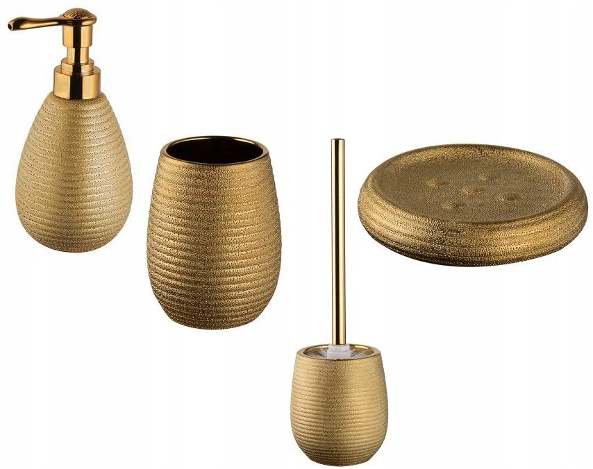 Bathroom cosmetic mug 11 cm gold