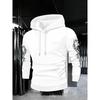 Autumn Winter Trendy Men's Vintage Streetwear Hooded Sweatshirt with Gothic Design, Featuring Demon Wings and Thorns Print on the Back