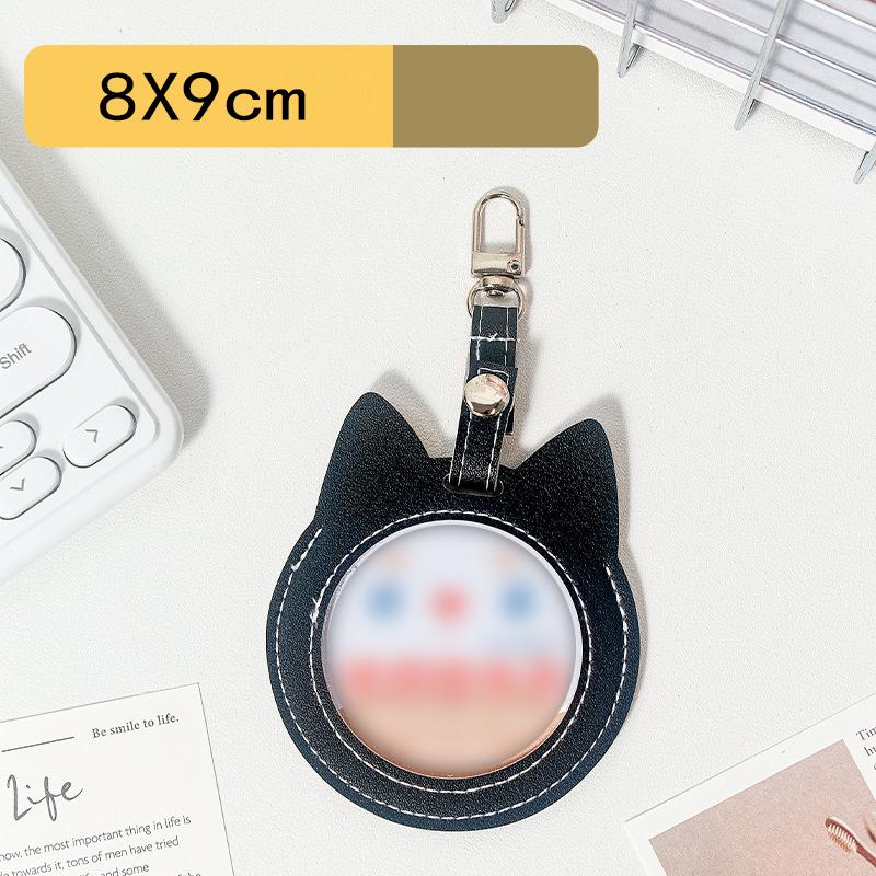 Round Badge Protective Case with Transparent Window Waterproof Hangable Portable Display Bag for Fan Supplies Gift Multi-color