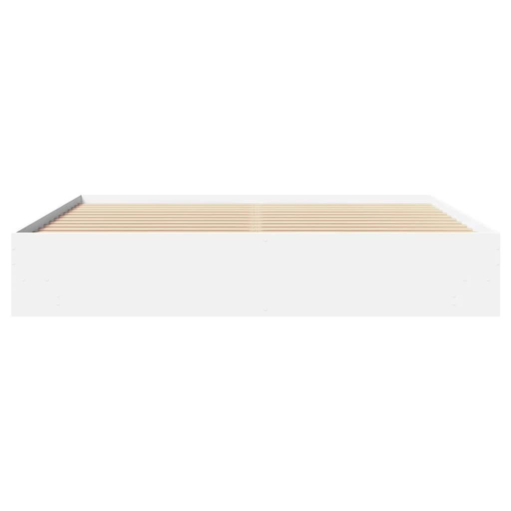Bed Frame without Mattress White 180 x 200 cm Engineered Wood