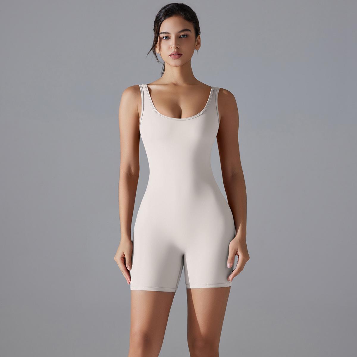 

Naked Sports Back Yoga Suit Integrated V-Shaped Waist Lifting Hip Jumpsuit Running Fitness Jumpsuit For Women S