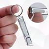 1Pc Ultra-Thin For Manicure Salon Nail Clippers Collapsible Portable Travel Fingernail Keychain Nail Scissors Cutter Stainless