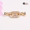 14k Gold-Filled T Diamond Zirconia Pearl Necklace Clasp - DIY Jewelry Accessories