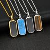 Vnox Geometric Pendant Necklace for Men Women, Silver Gold Color Stainless Steel Box Chain Necklaces, Punk Hip Hop Jewelry Gifts