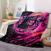 1pc Tiger Art Print Blanket Lightweight Flannel Blanket Throw Blanket For Sofa, Bed, Travel, Camping, Livingroom, Office Yy251015164