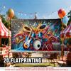 1pc 2D Flat Theme Backdrop Banner Graffiti Music Decorative Banner For Garden Patio Outdoor Indoor Celebration Decor Creative Photo Backdrop
