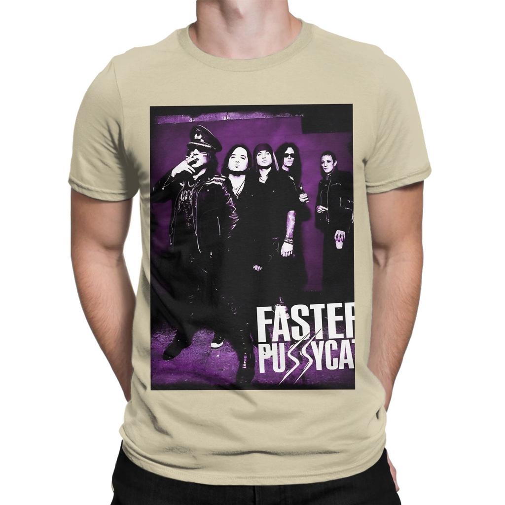 Faster Pussycat Funny 100 Cotton Tshirt Faster Pussycat Tops Tees For Unisex