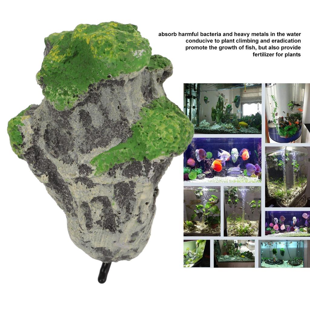 Fish ing Moss Rocks Resin Simulation Multifunctional Aquarium Decoration for Aquarium Fish
