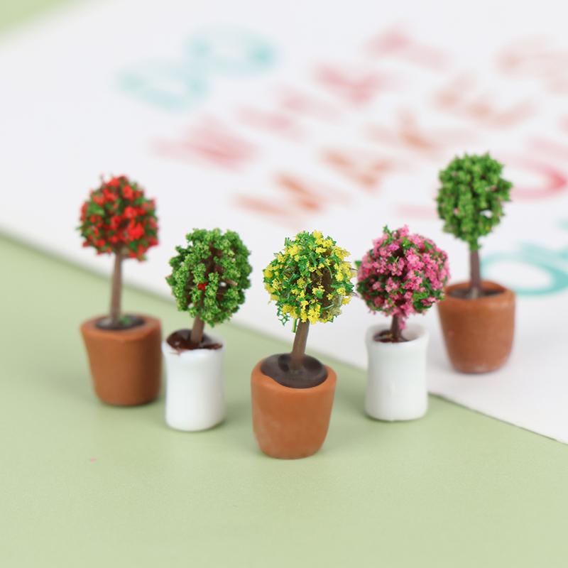 Domek dla lalek pulpit Mini roślina doniczkowa miniaturowa scena Model mikro element dekoracji krajobrazu