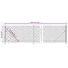 VidaXL Diamond Mesh Fence with Flange, Decorative Fence Panel, Mesh Fence, Protective Barrier 153936