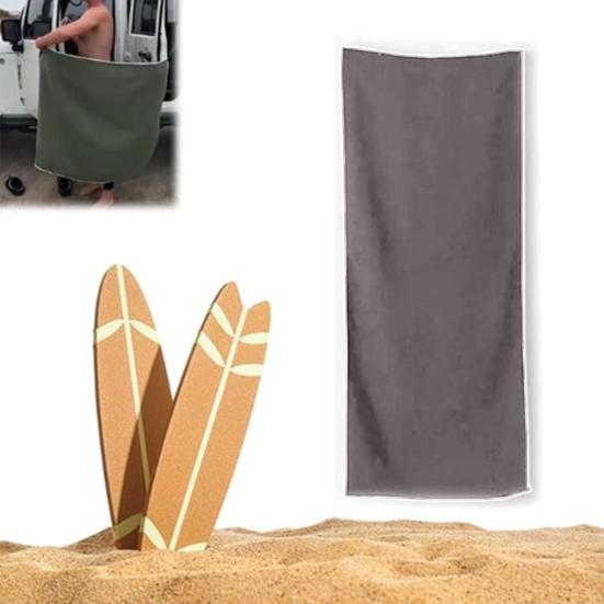 Magnetic Bath Towel Portable Absorbent Beach Towel Swimming Wrap Towel with Magnet for Bath Yoga Camping Swimming Pool