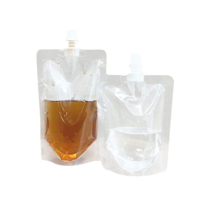 20PCS Beverage Self-supporting Mouthpiece Bag -- Liquid Juice Bag Soy Milk Drinking Bag Disposable Size Food Packaging Mouthpiece Bag