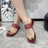 Fashion Large Size The New 2025 Roman Sandals for Women Summer Fashion Comfortable Woven Women's Shoes Slippers