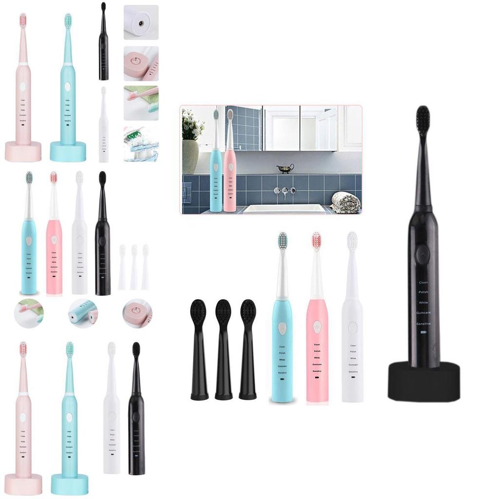 Ultrasonic Sonic Electric Toothbrush With Food-grade Dupont Brushes And Usb Charging