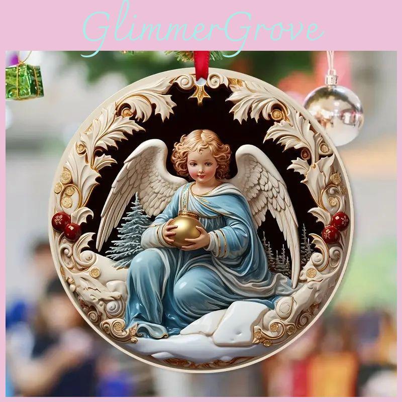 Vintage Acrylic Christmas Angel Decoration Festive Car Interior Ornament