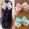 Elegant Bows Hair Clip With Lace And Satins Ribbon For Women And Girls Perfect For Daily Wear Or Special Occasion