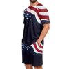 Conjunto de Pijama de Verano para Hombre Top de Manga Corta y Pantalones Cortos Tejido Suave Cómodo Transpirable Ligero Ropa de Casa Conjunto de Pijama