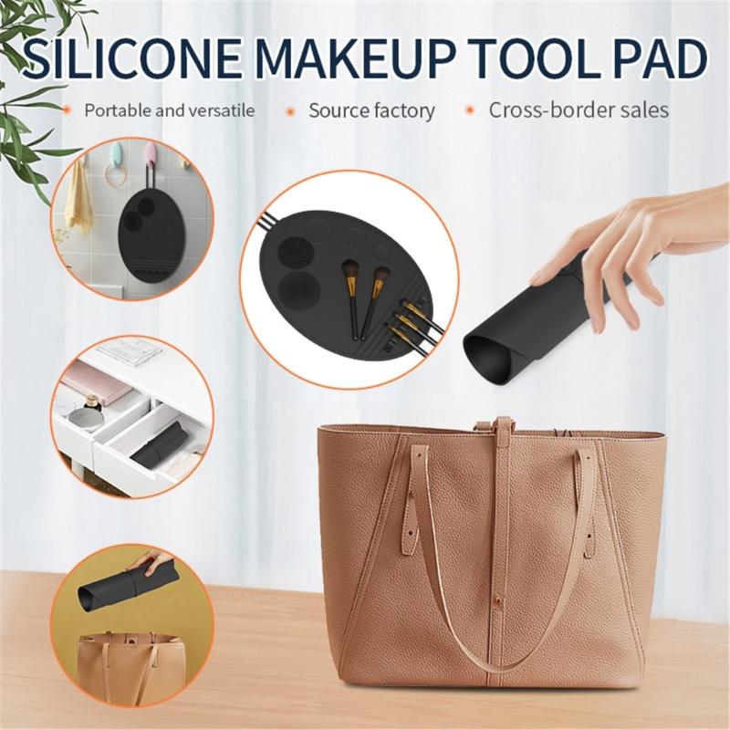 Multifunkční silikonový čistič štětců Silikonový čistič kosmetických štětců Snadno použitelná podložka na štětce na make-up