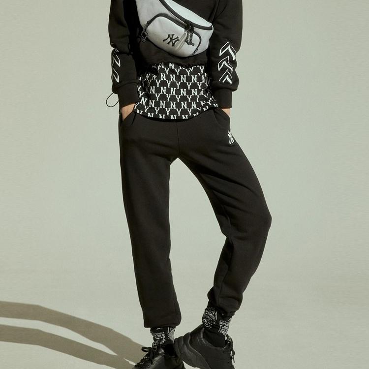 New MLB New York Yankees Knitted Sweatpants Unisex Black 31TP04111-50L