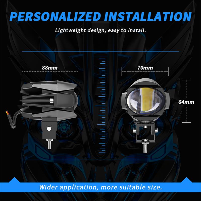 Motorcycle Fog Lights LED Yellow White Spotlight Driving Light Work Lights Offroad Lights for Truck SVU UTV