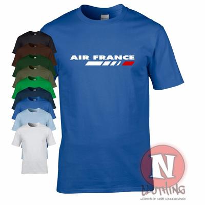 Air France Maglietta Compagnie Aeree Aviazione Cabina Equipaggio Aeroporto Logo Retro