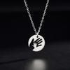 Simple Fashion Mother Love Necklace Round Pendant Baby Mom Jewelry Gift