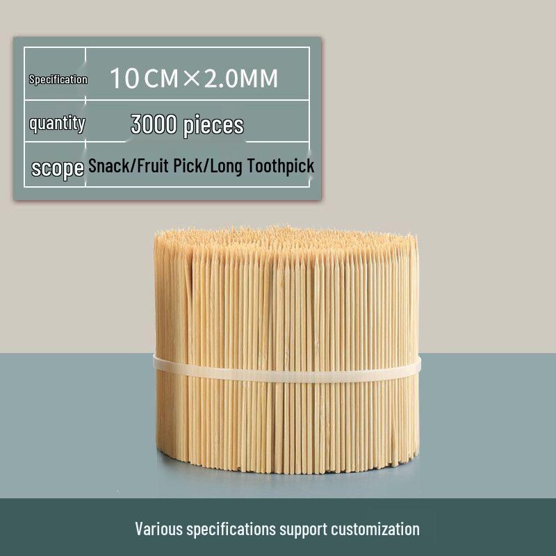 Disposable Bamboo BBQ Skewers for Sausages, Lamb, Bóbó Jī, Fried Skewers, and Tanghulu