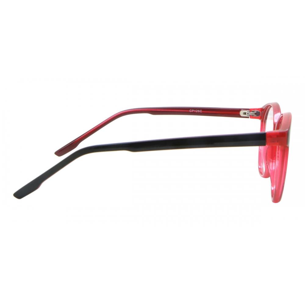 Full Rim Oval Shiny Black Dark Pink Smartbuy Collection Sunny Cp126c Fashion Unisex Eyeglasses