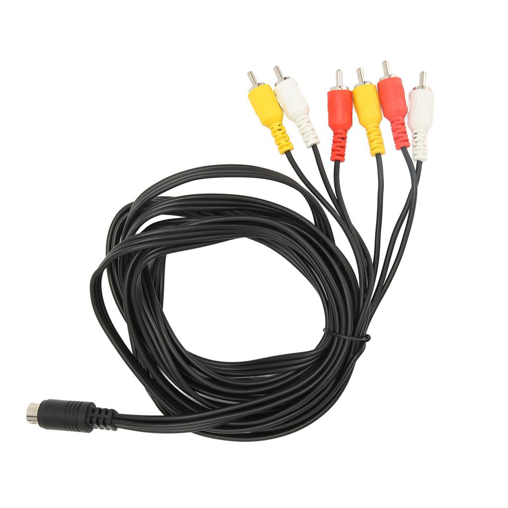 Mini DIN To 6 RCA Cable 9 Pin Clear Signal Stable Sound Video Composite Wire for Digital Camcorder TV AV Receiver