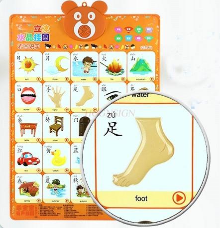 Early Childhood Education For Children Learning Pinyin Understanding Chinese Characters Crystal Sound Wall Charts Toys