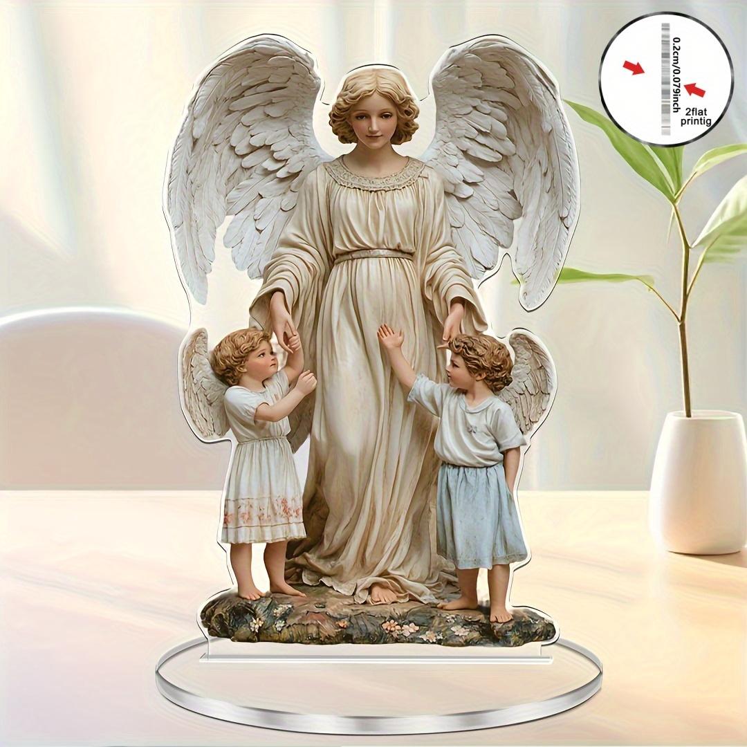 

Saint Angel Family Acrylic Decorative Sign - Desktop Medal, Multi-purpose Angel Theme Decoration for Home and Office, Nurseries, Home Desk Livi 18*12cm