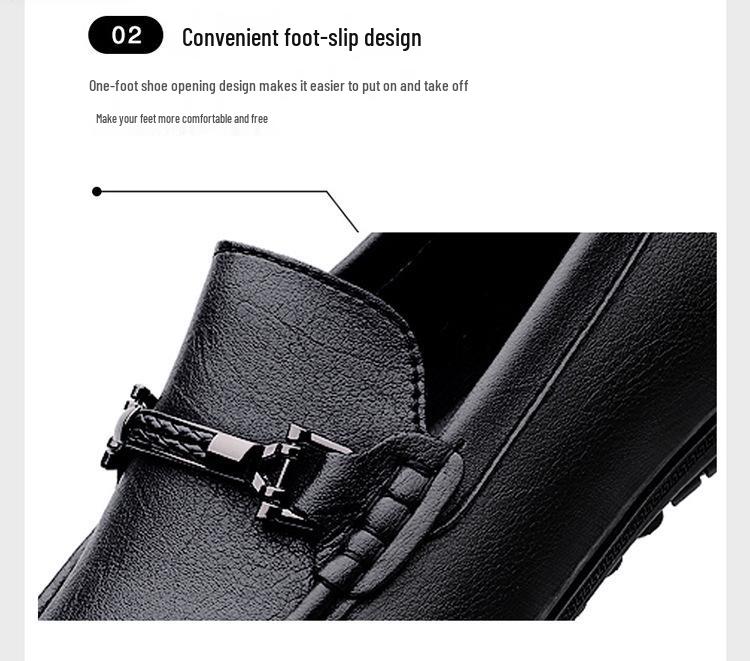 Men's Leather Slip-On Loafers - Casual Flat Driving Shoes In Large Sizes