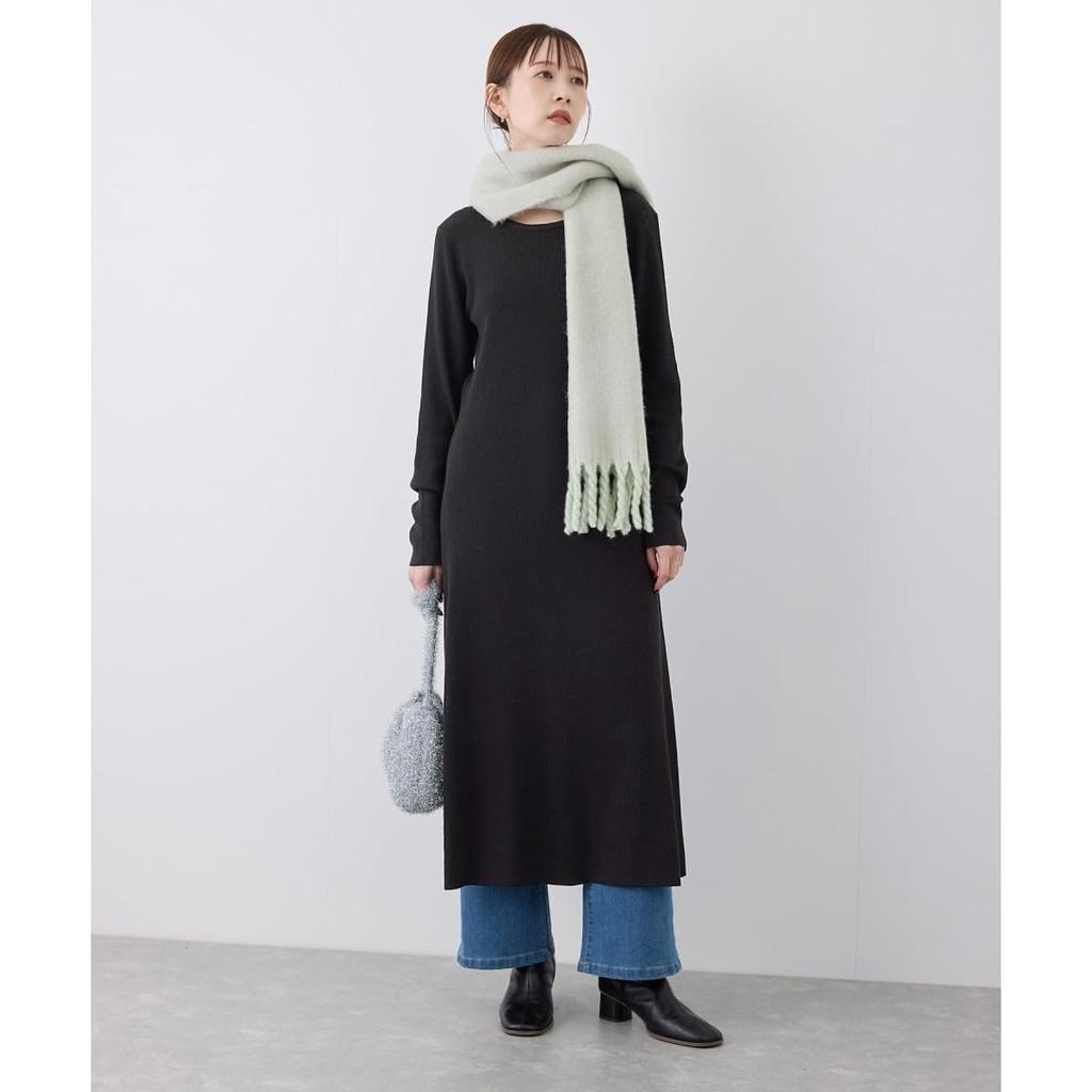 ROPE PICNIC Lamellibe Knit Black Size 38 Dress, (01),