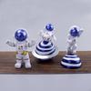 PVC Tronaut Spaceman Figurine Cake Outer Space Sculpture Action Figure for Fireplace Book Desk