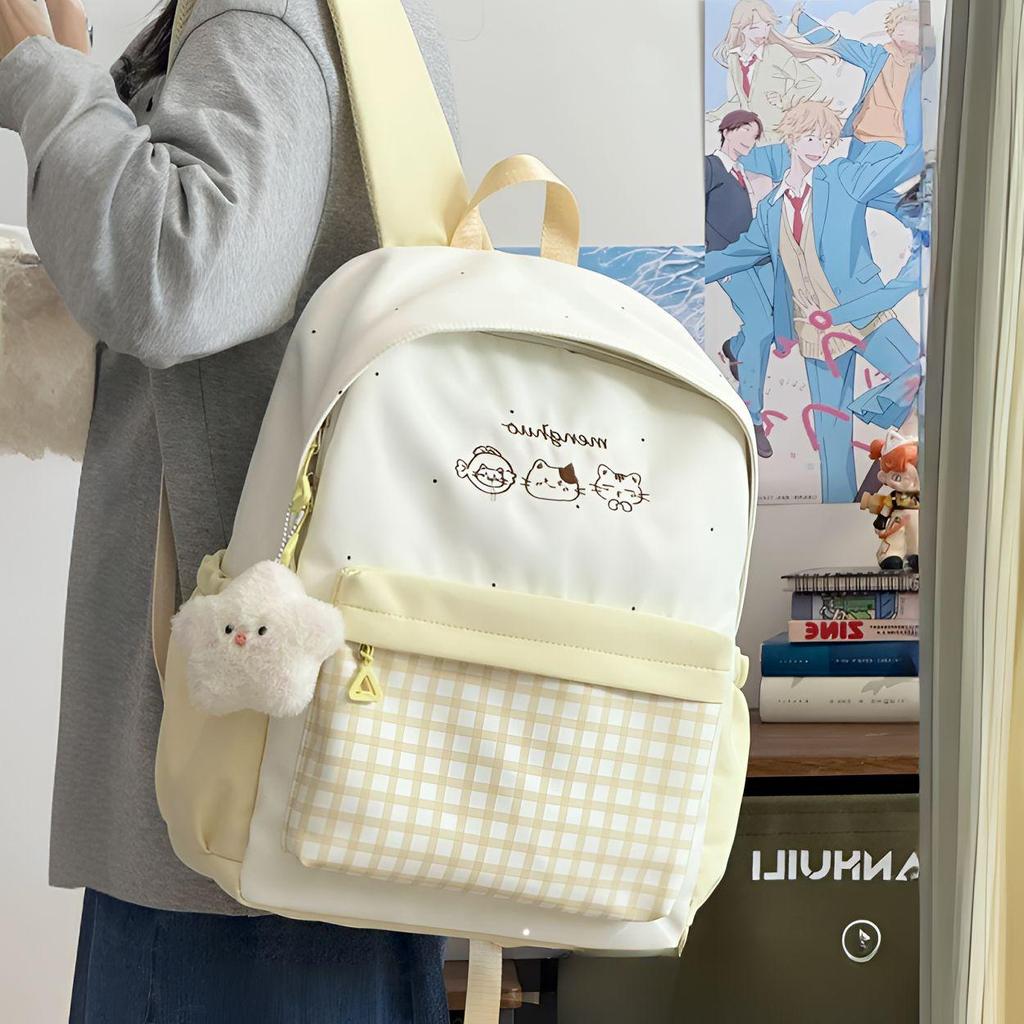 Japanese-Style Cute Backpack for Students: Lightweight, Double-Shoulder Bag for Elementary To High School Girls