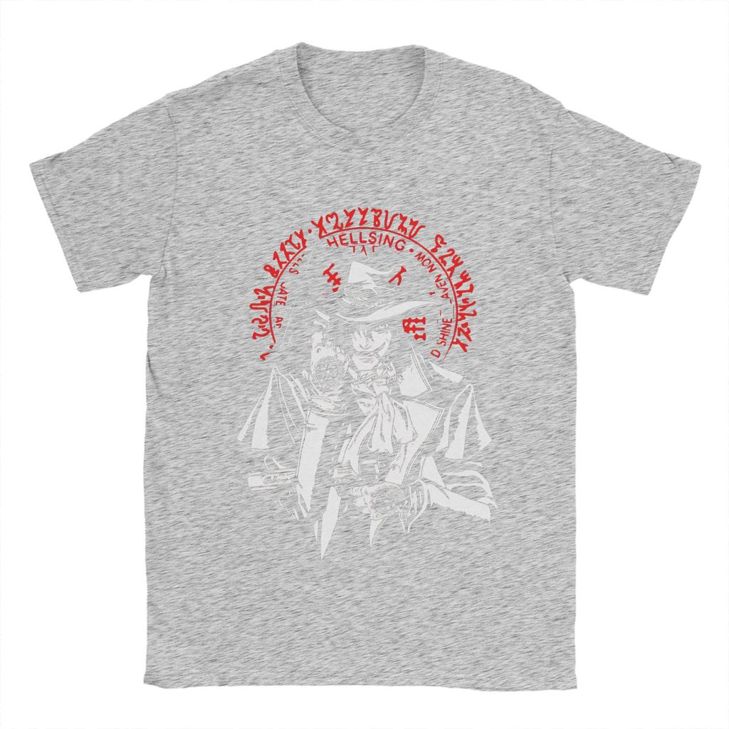 Hellsings   T Shirt Summer  Harajuku T Shirts Men Cotton Crew Neck Plus Size Tees Short Sleeve Aesthetic Tshirt