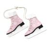 2PCS Party Supplies Wood Skating Shoes Pendant Boots Christmas Tree Decorations  Home Decoration