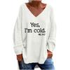 IHUASU Women's Fashion Casual V-Neck Long Sleeve Blouses & Shirts